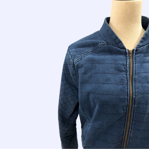 CONTEXT / LORD & TAYLOR | Navy Quilted Jacket Large Vintage - Picture 2 of 4